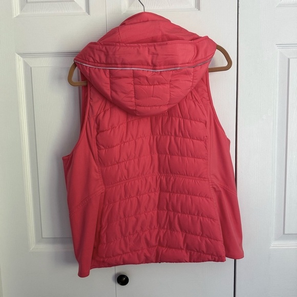 Women's Orange Hooded Puffer Athletic Vest size XXL high visibility - Picture 2 of 6